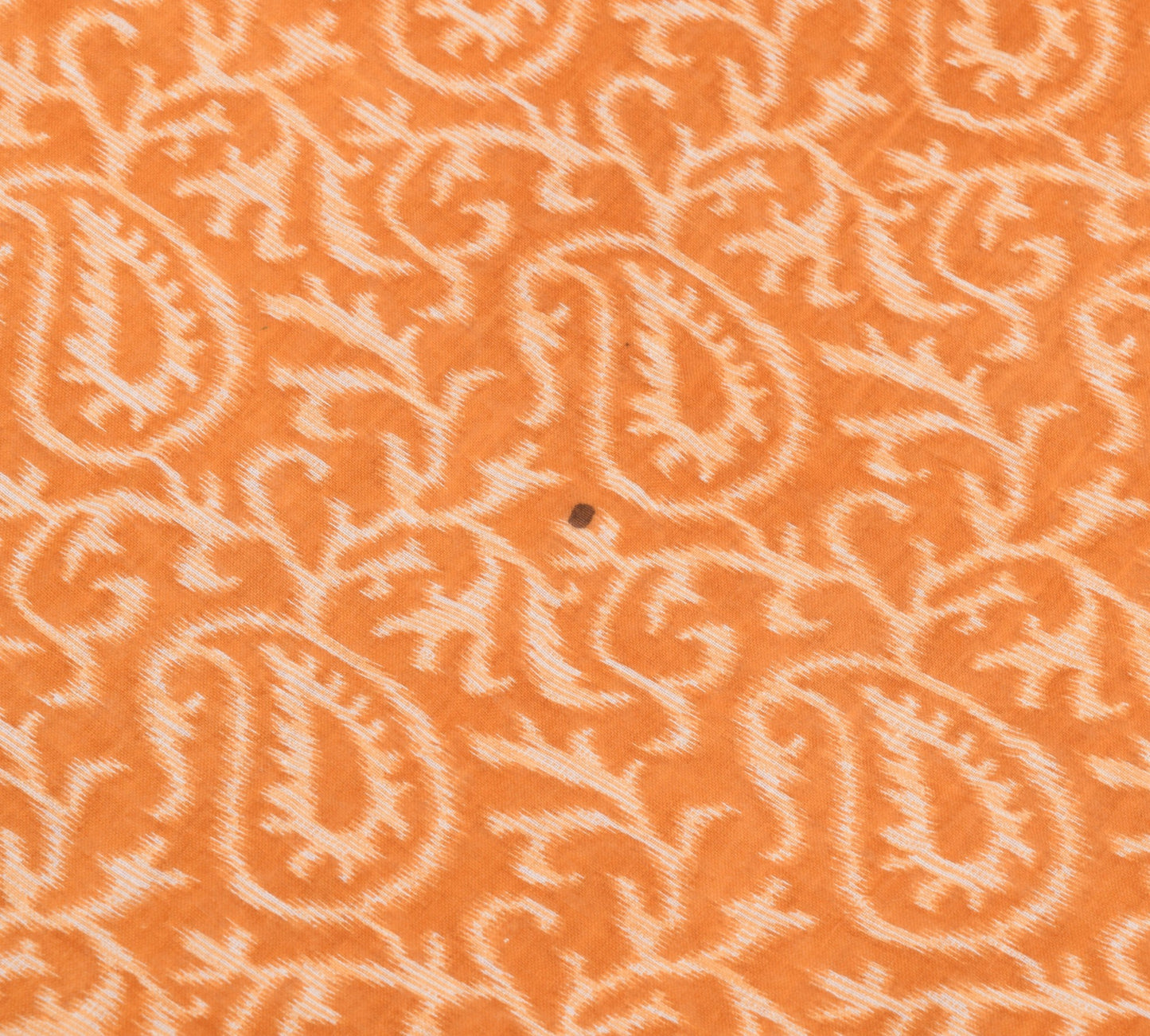 Sushila Vintage Mustard Paisley Saree 100% Pure Cotton Printed Soft Craft Fabric