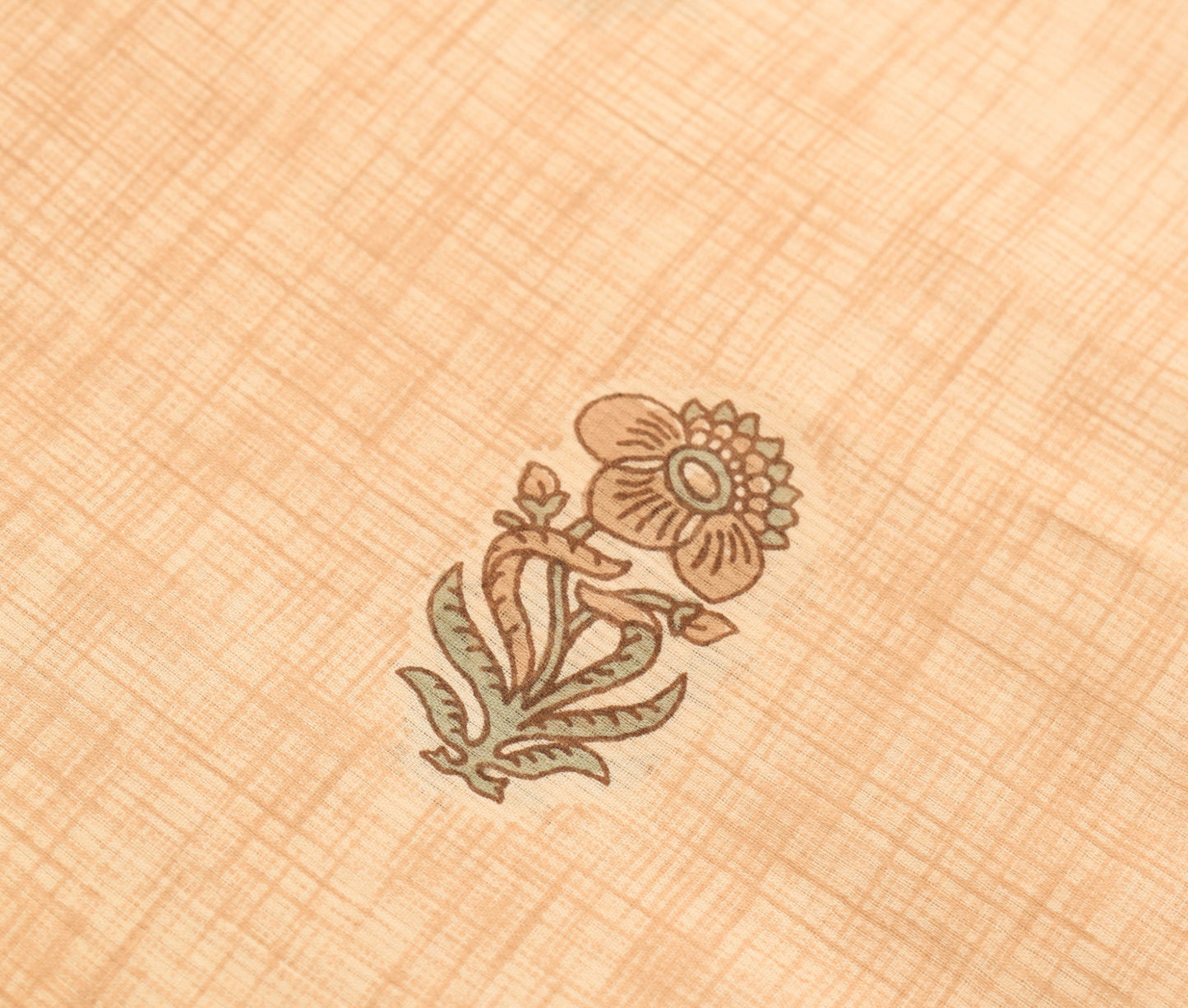 Sushila Vintage Brown Saree 100% Pure Cotton Printed Soft Craft Floral Fabric