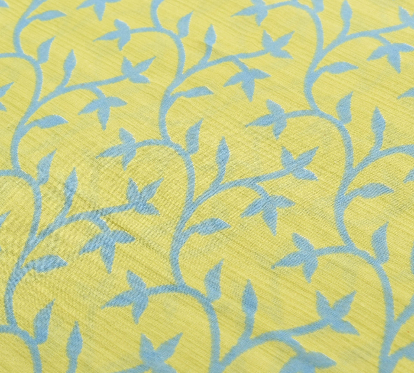 Sushila Vintage Saree 100% Pure Cotton Printed Green Floral Soft Craft Fabric