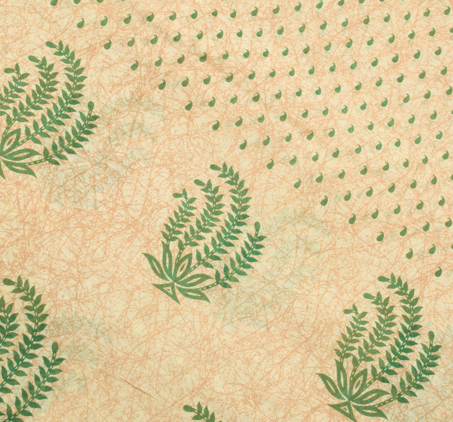 Sushila Vintage Cream Saree 100% Pure Cotton Printed Paisley Soft Craft Fabric