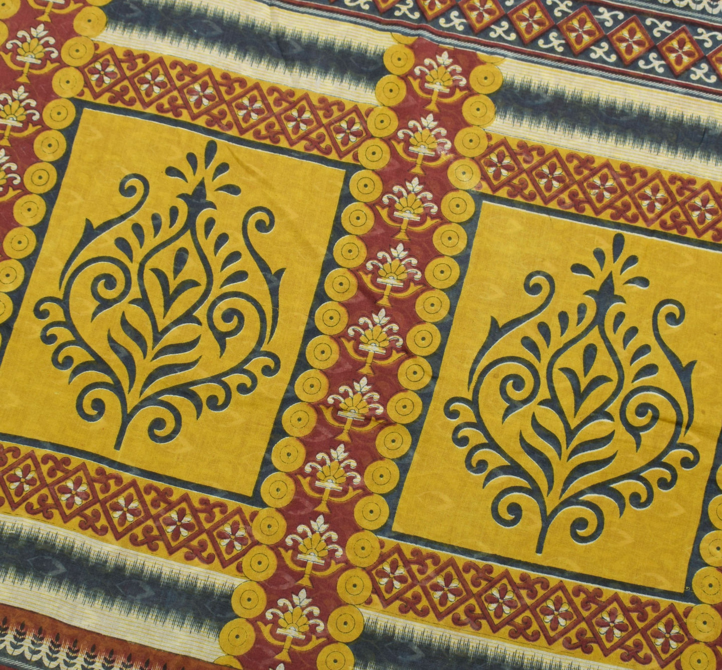 Sushila Vintage Maroon Daily Wear Saree  Pure Cotton Printed Soft Craft Fabric