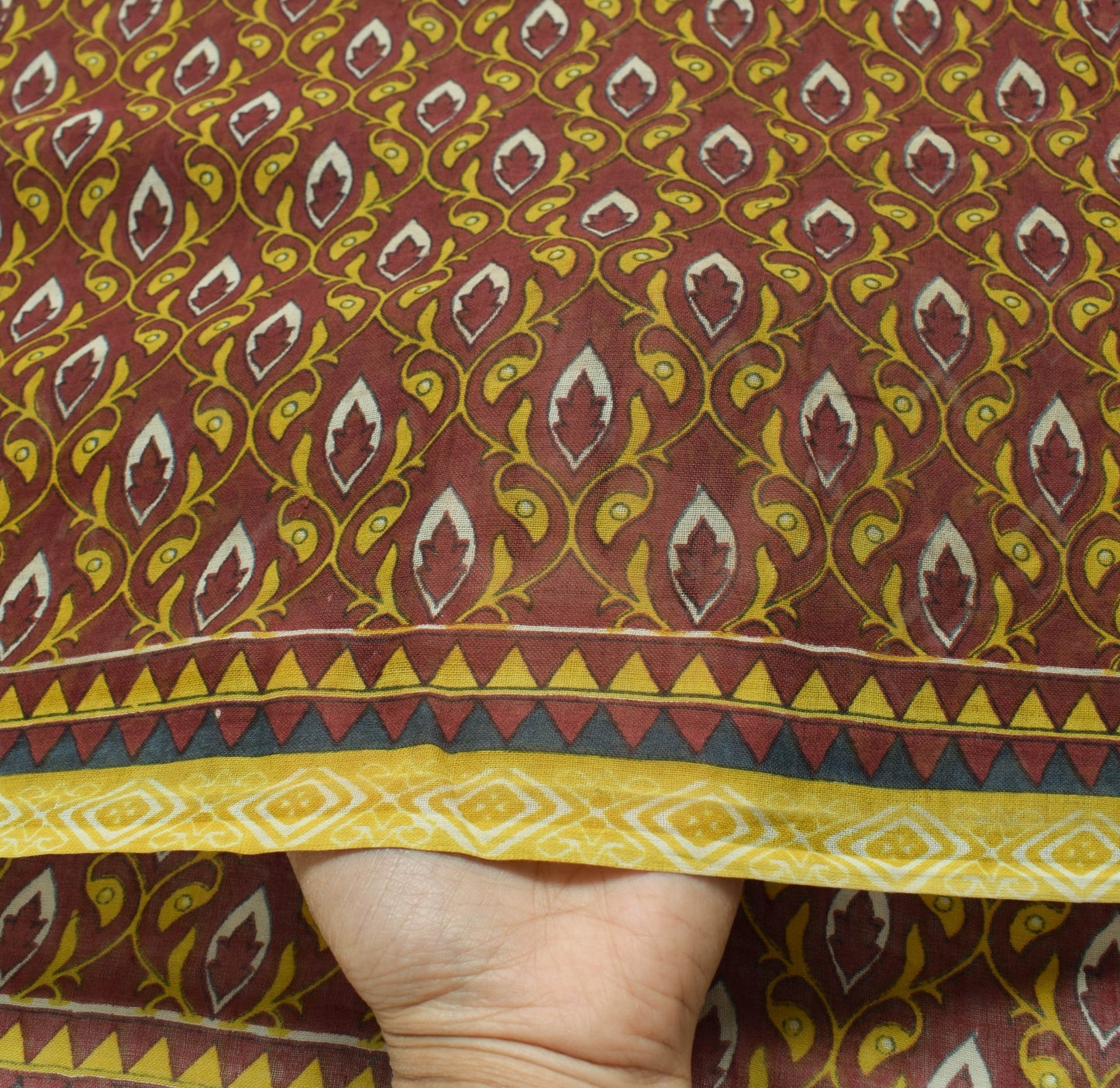 Sushila Vintage Maroon Daily Wear Saree  Pure Cotton Printed Soft Craft Fabric