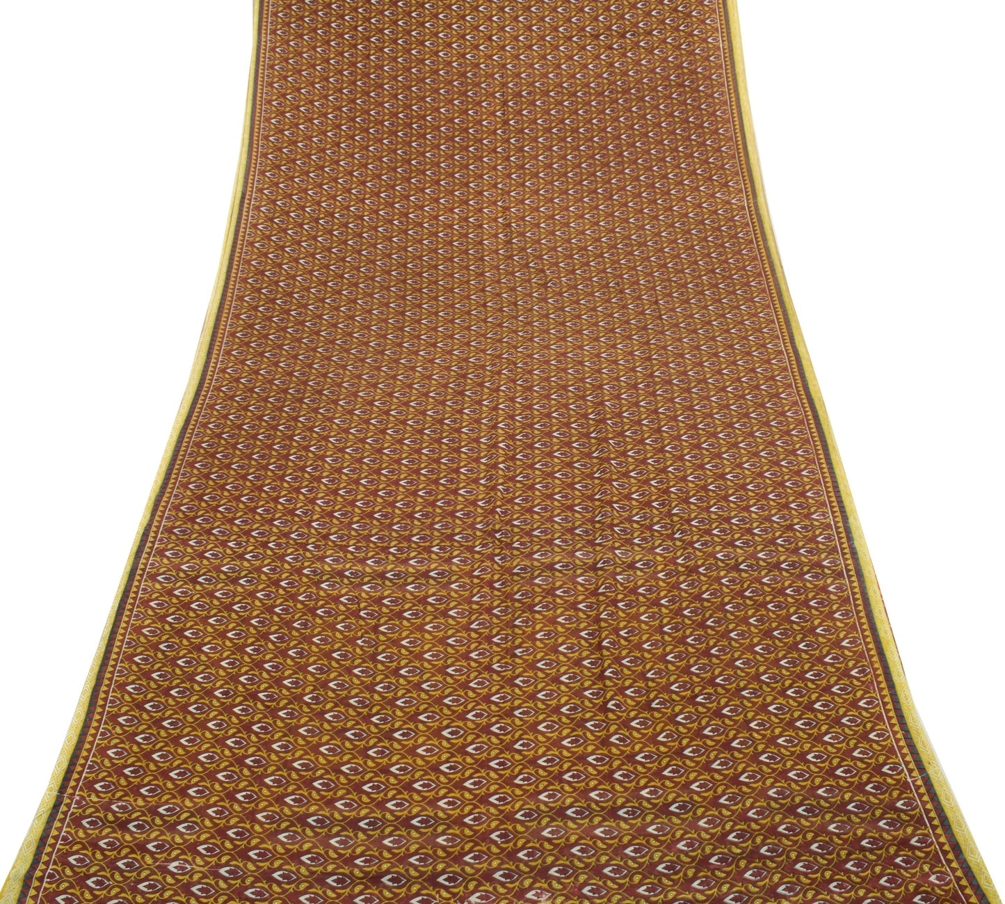 Sushila Vintage Maroon Daily Wear Saree  Pure Cotton Printed Soft Craft Fabric