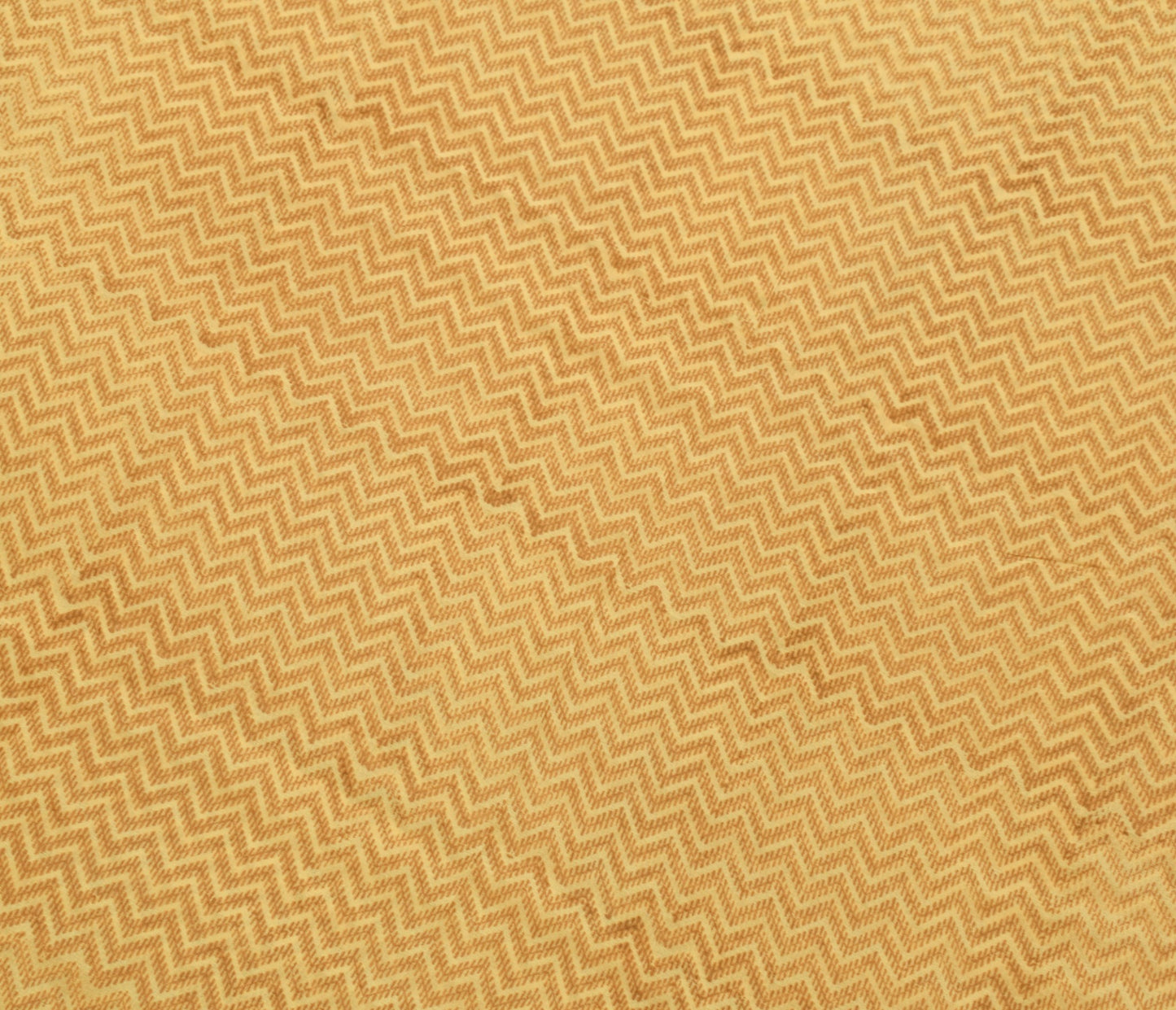 Sushila Vintage Beige Saree 100%Pure Georgette Silk Zig-Zag Printed Craft Fabric