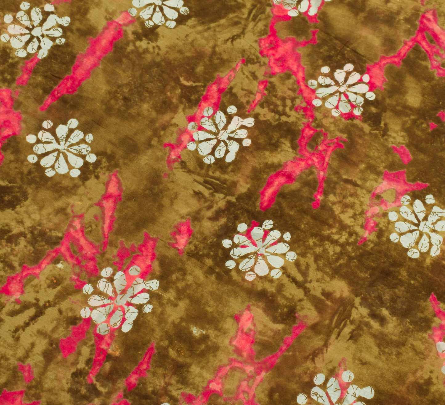 Sushila Vintage Green Saree 100% Pure Cotton Batik Printed Soft Craft Fabric