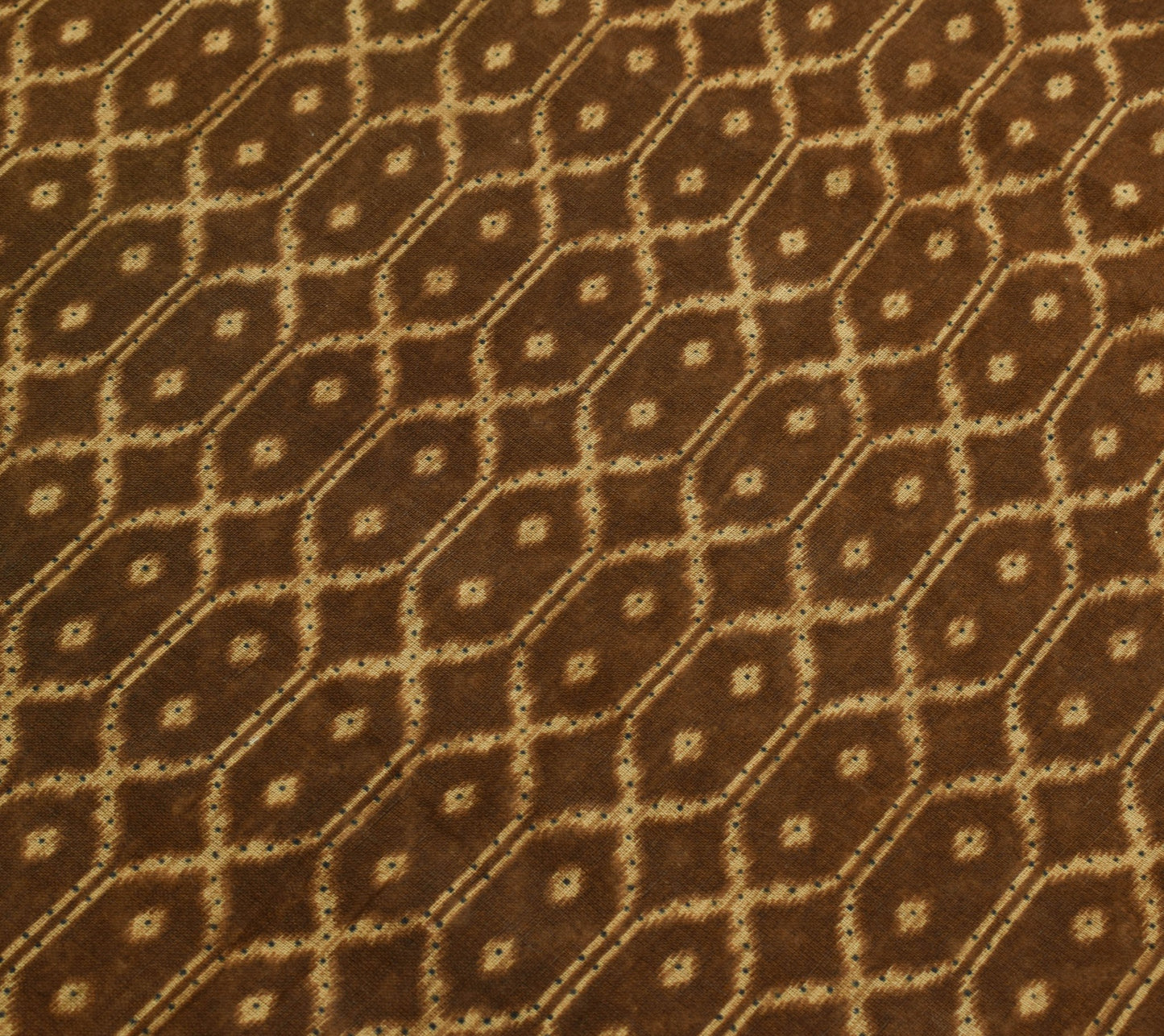 Sushila Vintage Saree 100% Pure Cotton Printed Dark Brown Soft Craft Fabric