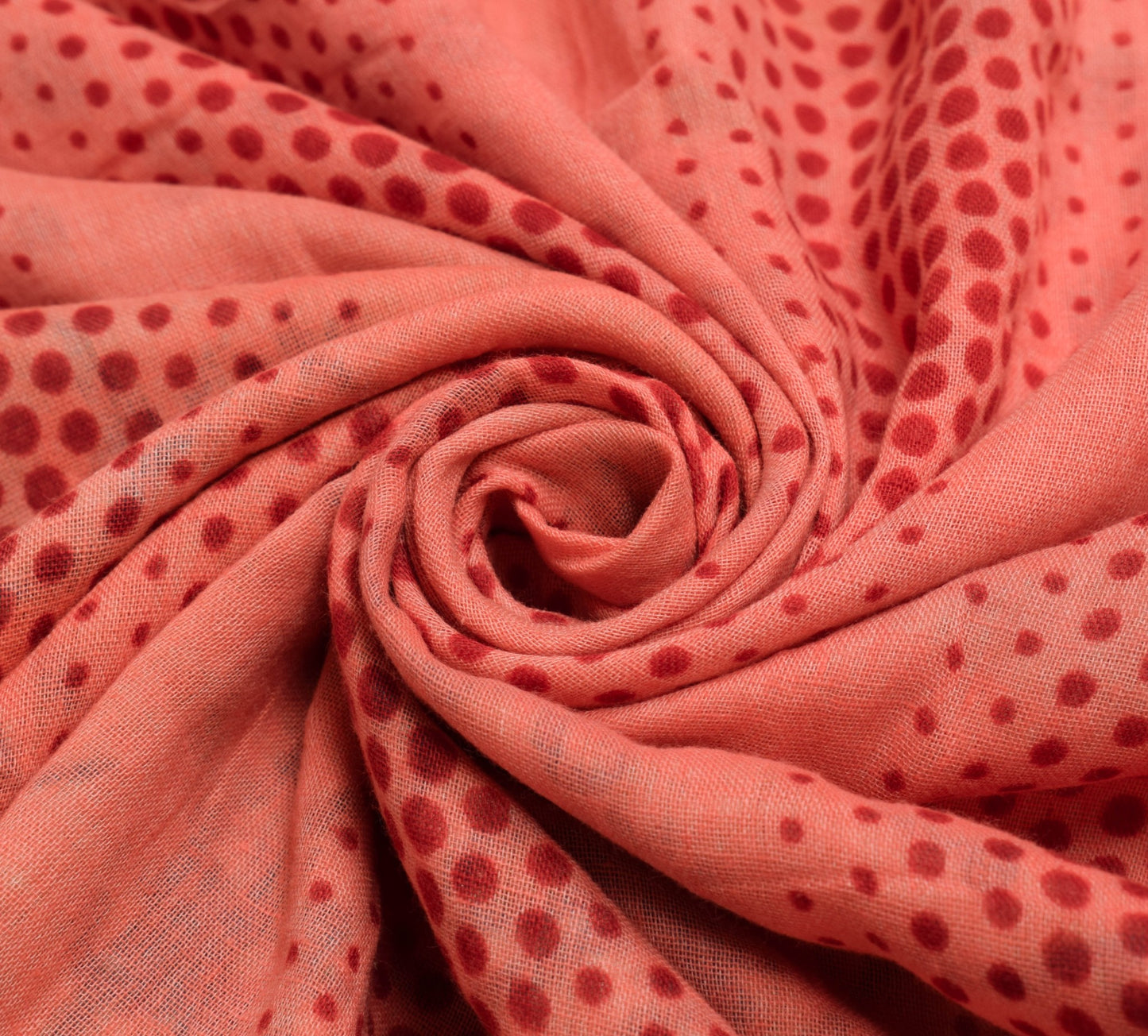 Sushila Vintage Pink Saree 100% Pure Cotton Printed Polka Dot Soft Craft Fabric