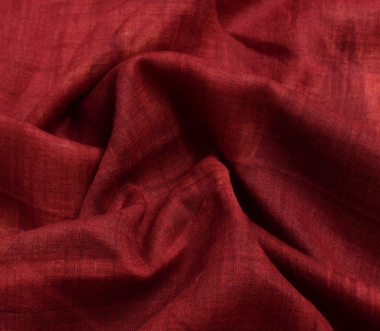 Sushila Vintage Maroon Saree 100% Pure Cotton Printed Soft Craft Indian  Fabric