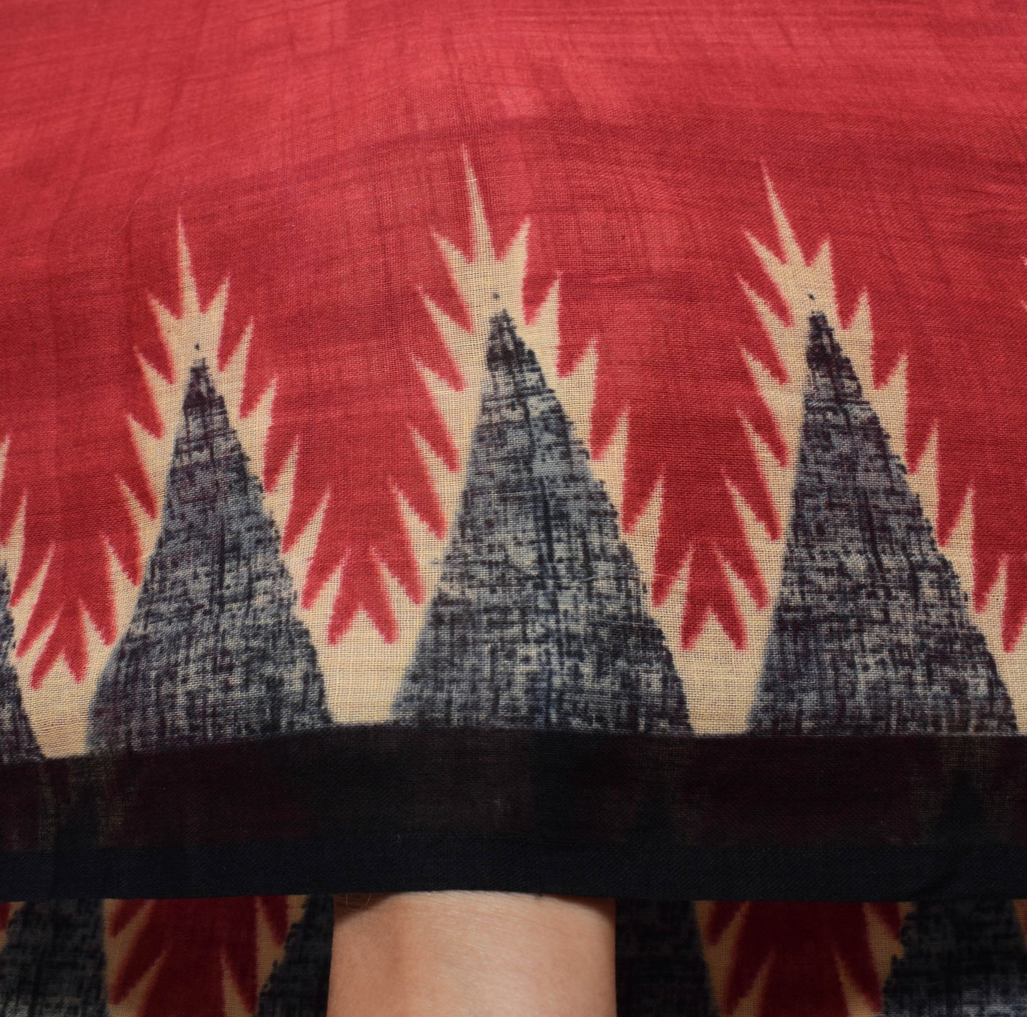 Sushila Vintage Maroon Saree 100% Pure Cotton Printed Soft Craft Indian  Fabric