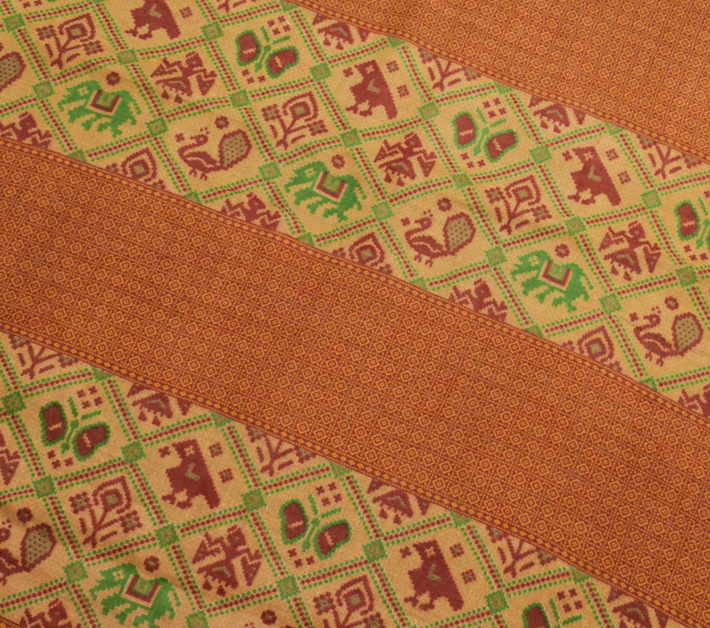 Sushila Vintage Floral Indian Women Saree 100% Pure Cotton Printed Craft Fabric