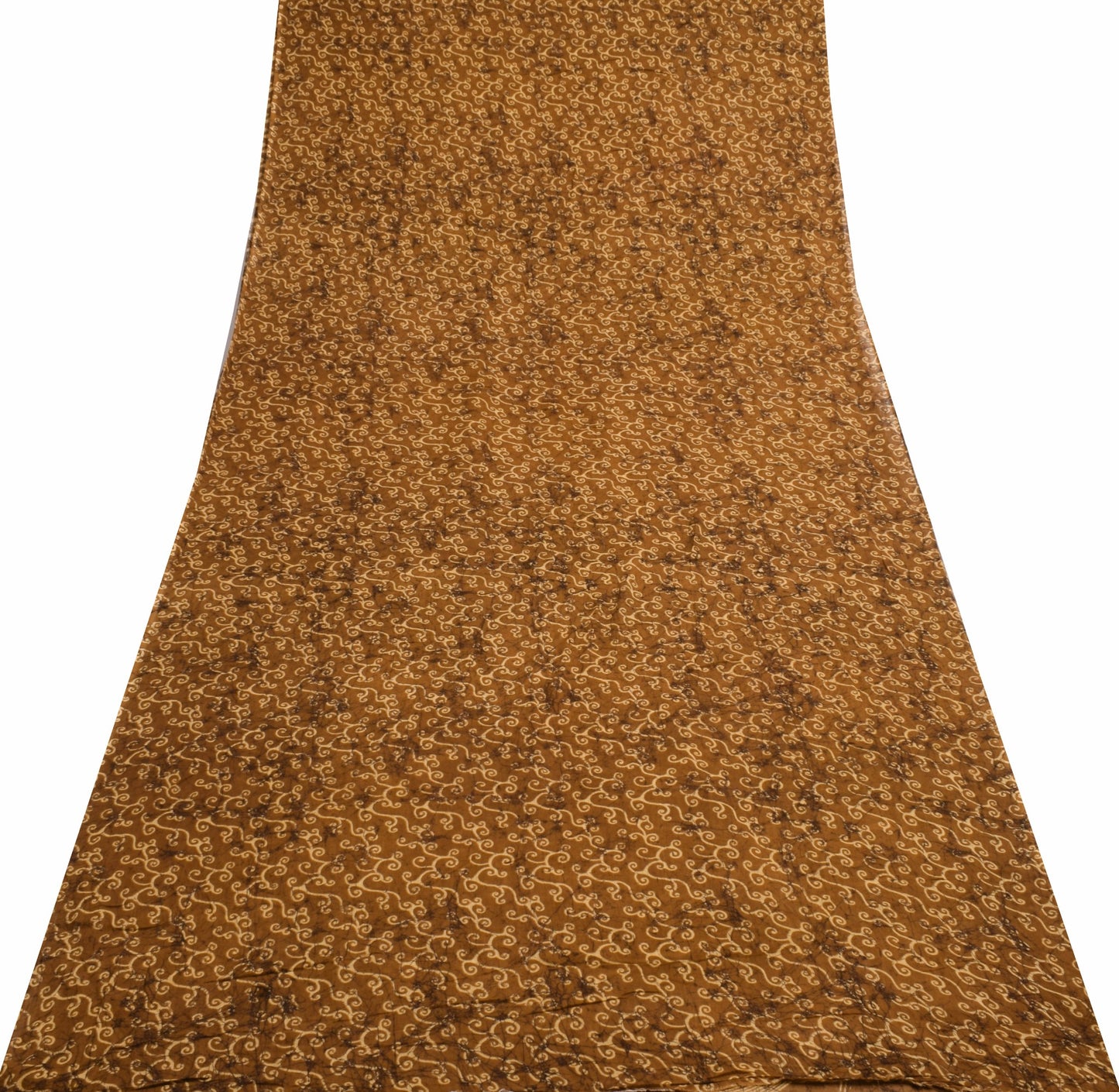 Sushila Vintage Brown Daily Wear Saree 100%Pure Cotton Printed Soft Craft Fabric