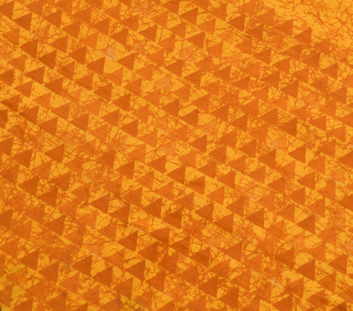 Sushila Vintage Yellow Antique Saree 100% Pure Cotton Printed Human Craft Fabric