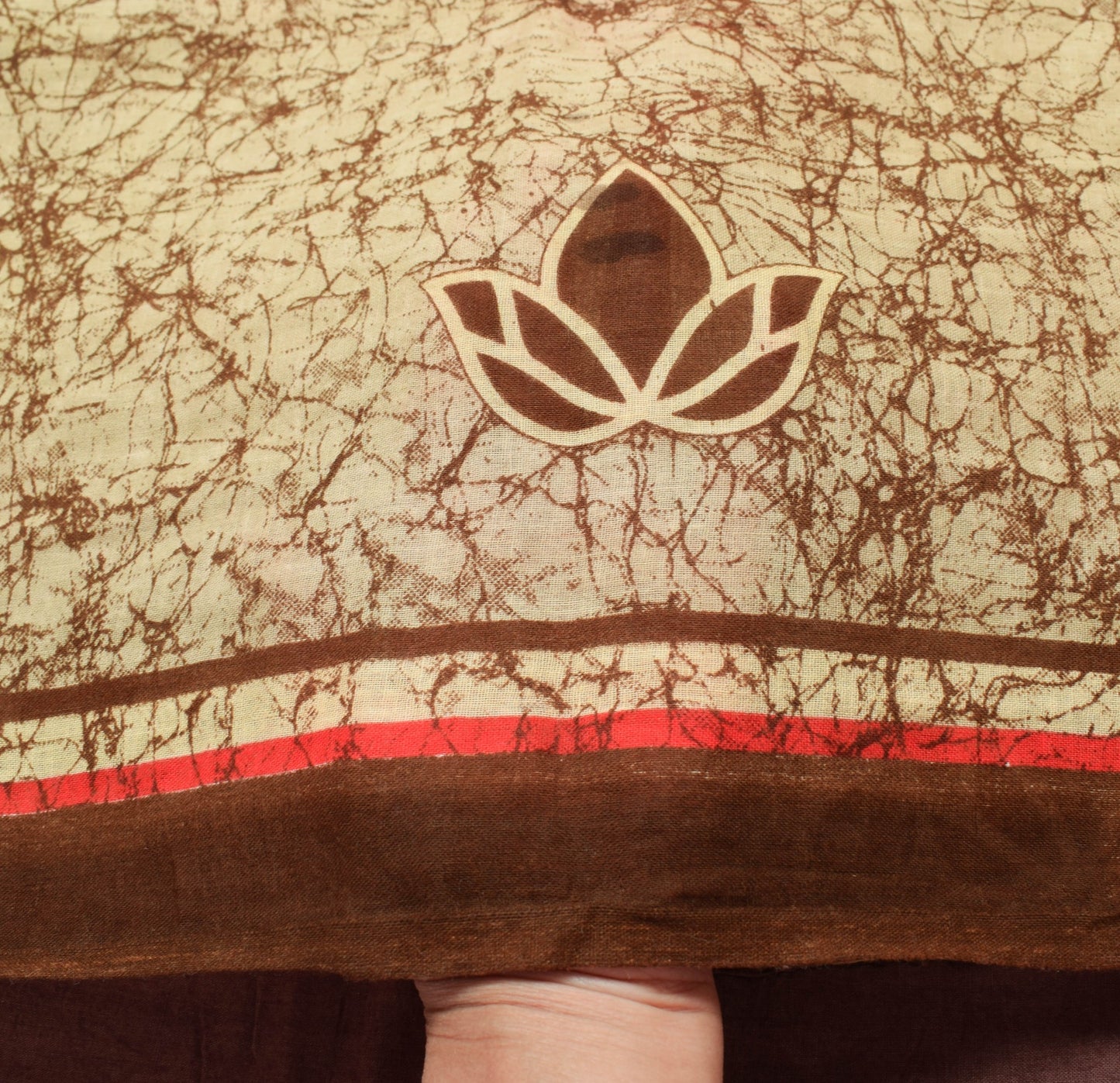 Sushila Vintage Cream Saree 100% Pure Cotton Printed Indian Soft Craft Fabric