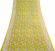 Sushila Vintage Musical Instruments Design Green Kalamkari Printed Cotton Saree