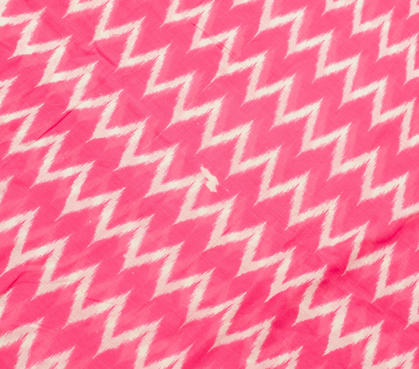 Sushila Vintage Pink Women Saree 100%Pure Cotton Ikat Printed Soft Craft Fabric