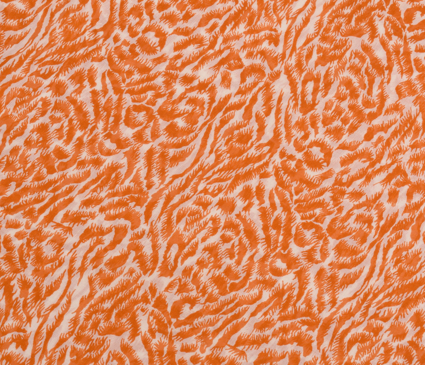 Sushila Vintage Cream & Orange Saree 100% Pure Cotton Printed Soft Craft Fabric