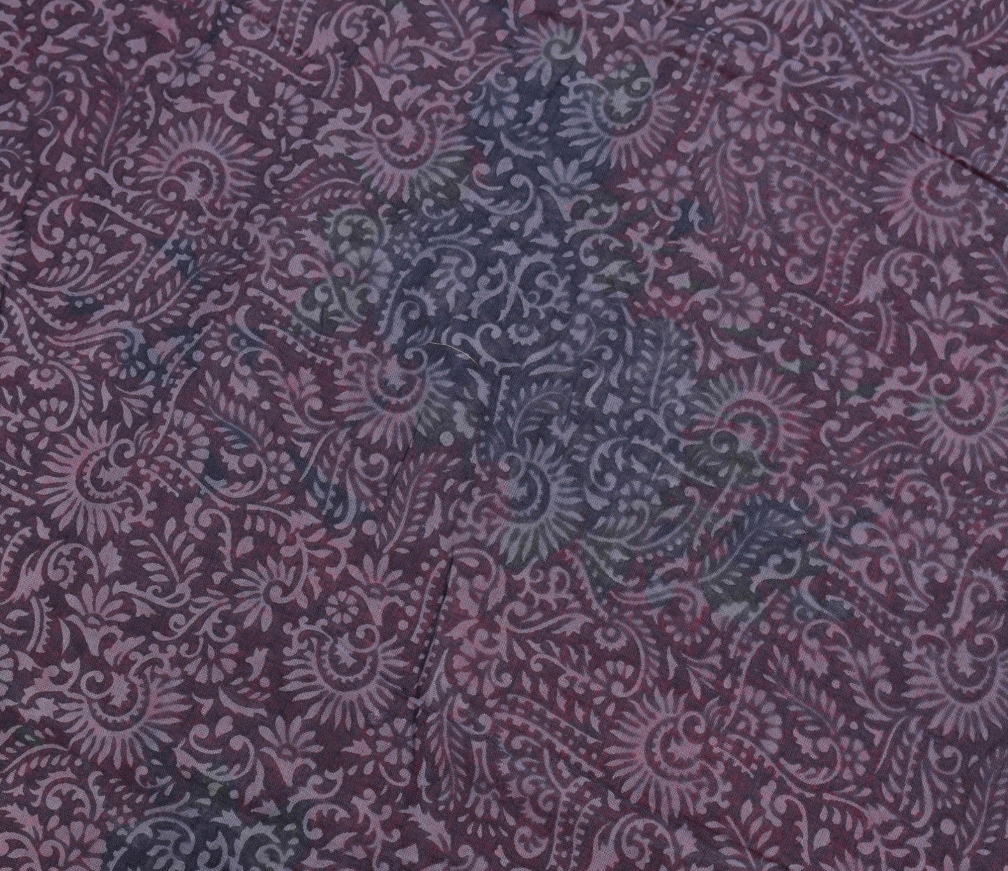 Sushila Vintage Pink Floral Women Saree Pure Cotton Printed Soft Craft Fabric