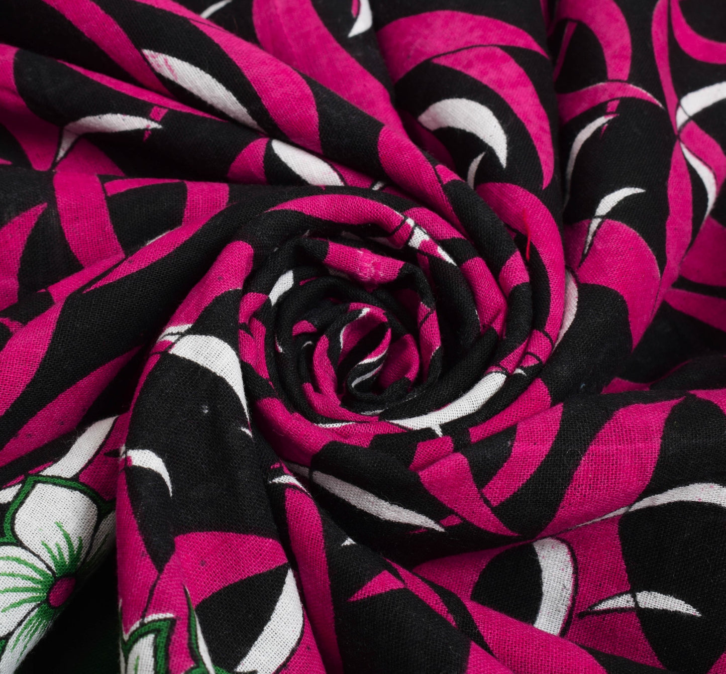 Sushila Vintage Black Women's Saree 100% Pure Cotton Printed Soft Craft Fabric