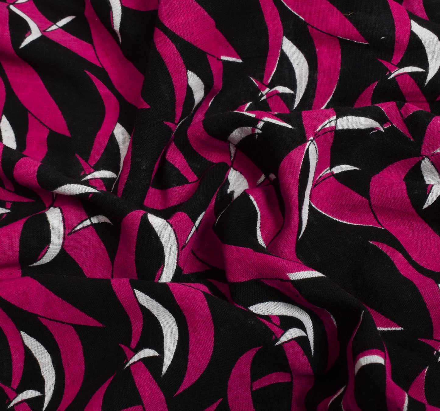 Sushila Vintage Black Women's Saree 100% Pure Cotton Printed Soft Craft Fabric