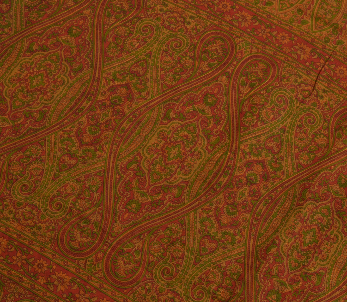 Sushila Vintage Saree 100% Pure Cotton Printed Floral Indian Yellow Craft Fabric