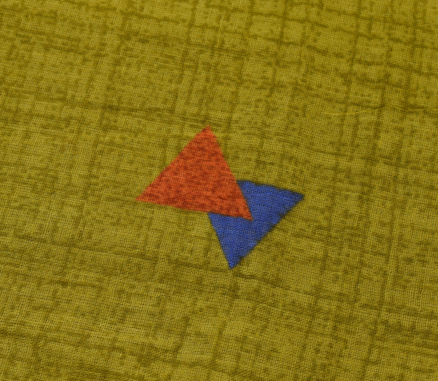 Sushila Vintage Green Saree Pure Cotton Geometrical Printed Soft Craft Fabric