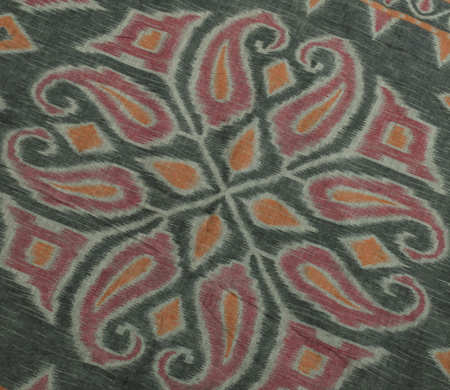 Sushila Vintage Black Geometrical Saree 100% Pure Cotton Printed Craft Fabric