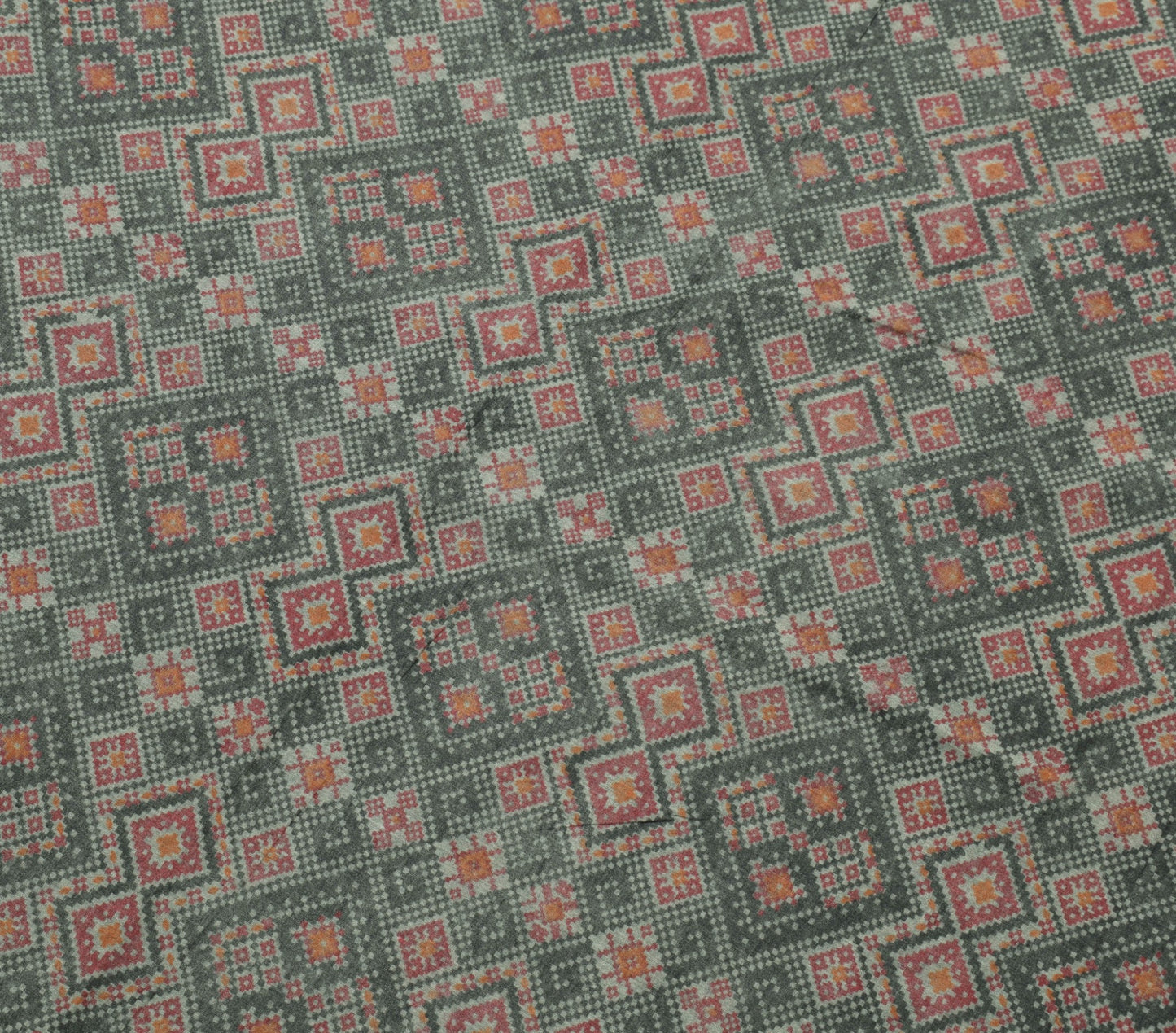 Sushila Vintage Black Geometrical Saree 100% Pure Cotton Printed Craft Fabric