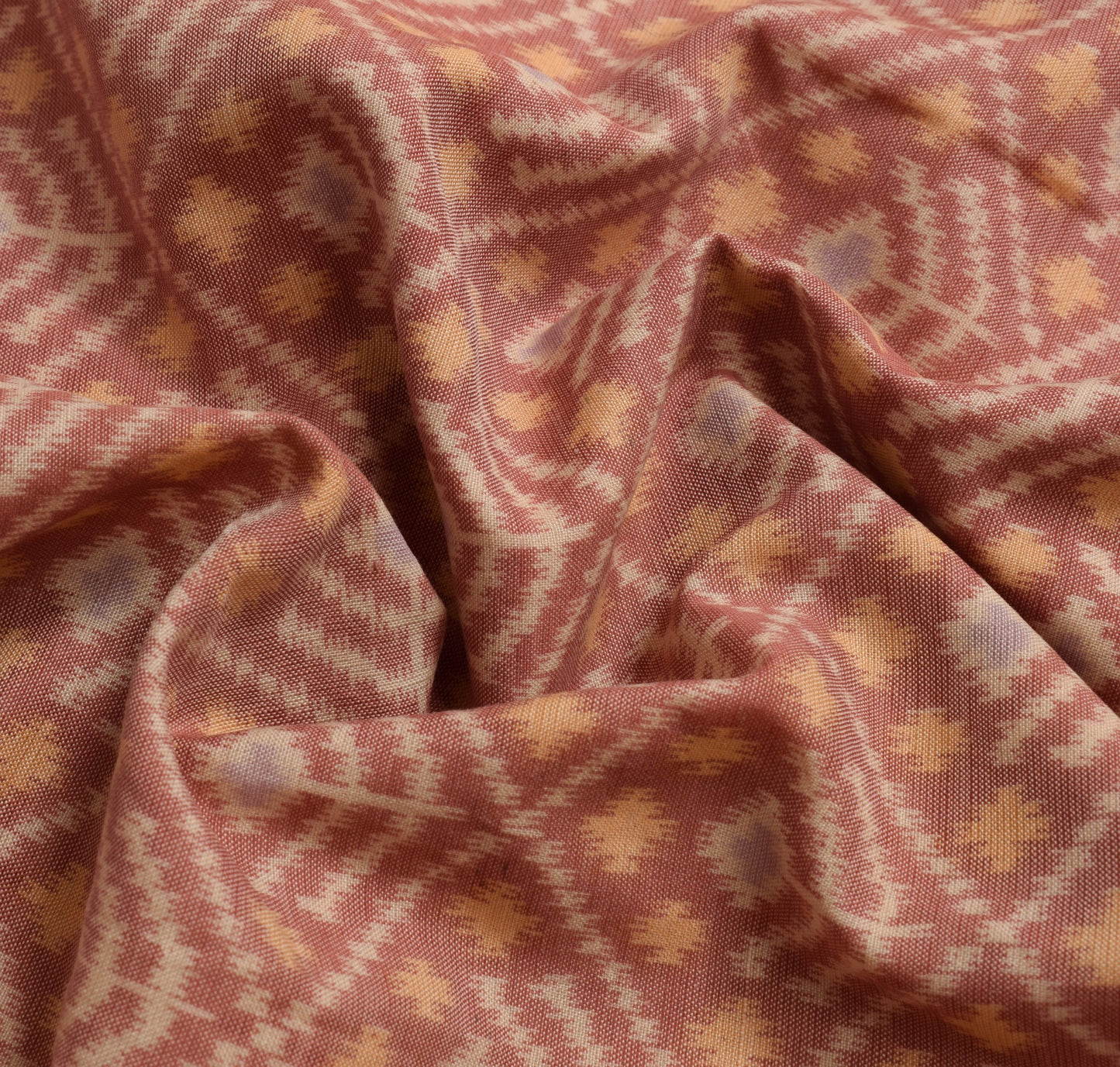 Sushila Vintage Saree 100% Pure Cotton Printed with Woven Border Craft Fabric