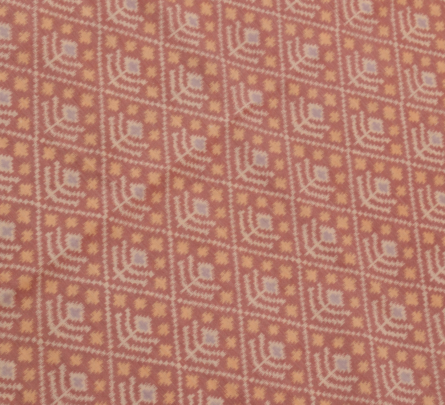 Sushila Vintage Saree 100% Pure Cotton Printed with Woven Border Craft Fabric
