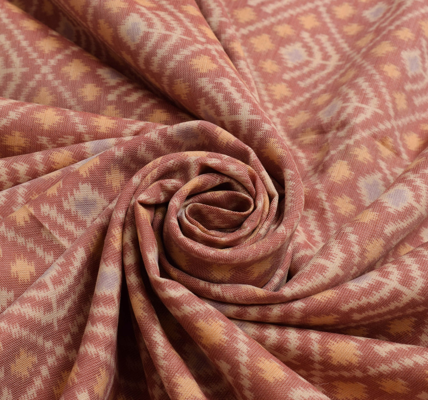 Sushila Vintage Saree 100% Pure Cotton Printed with Woven Border Craft Fabric