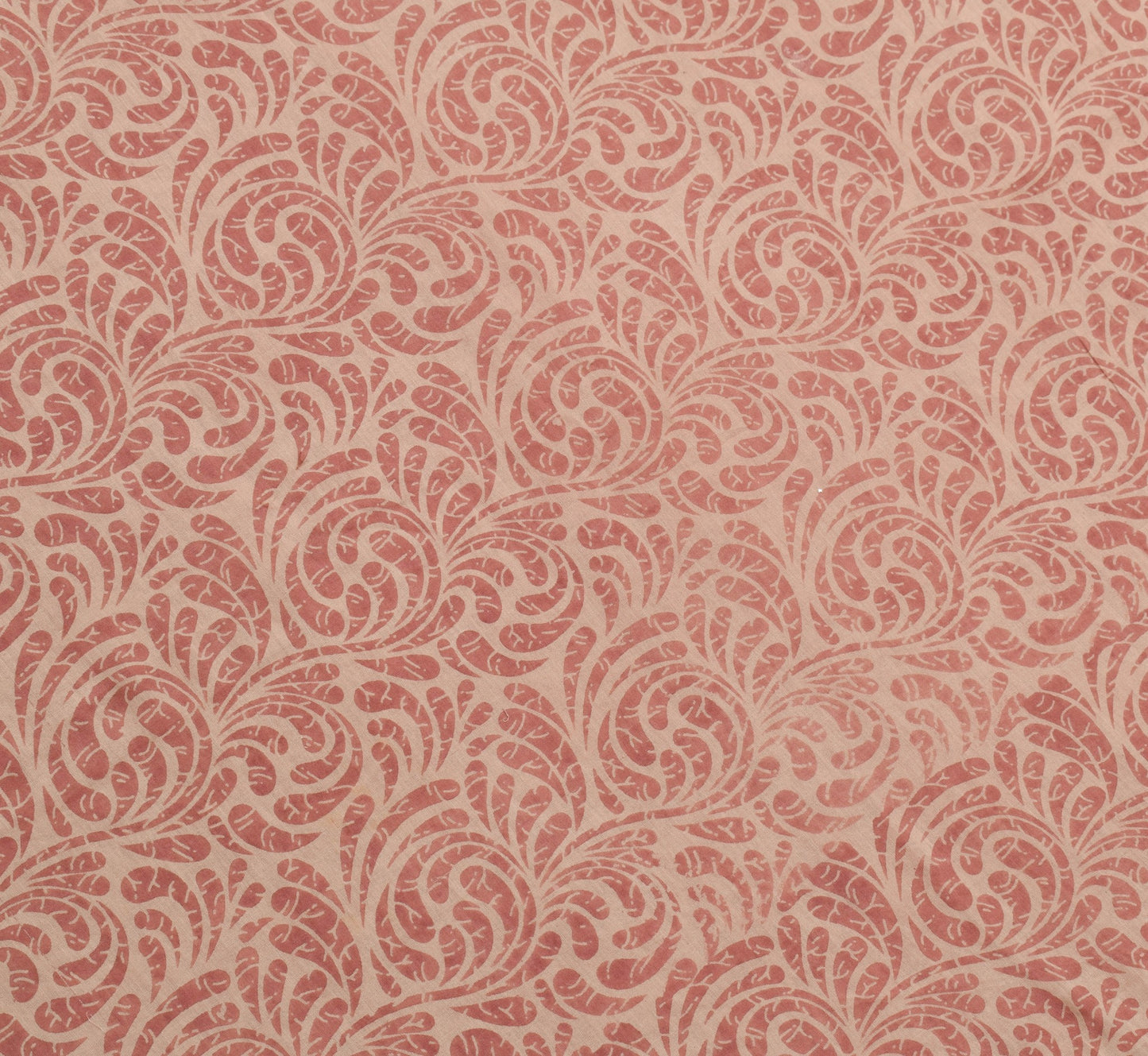 Sushila Vintage Floral Brown Saree 100% Pure Cotton Printed Soft Craft Fabric