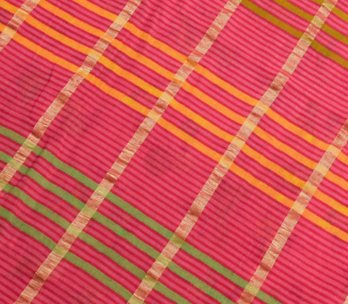 Sushila Vintage Pink Women Saree 100%Pure Cotton Birds Printed Soft Craft Fabric