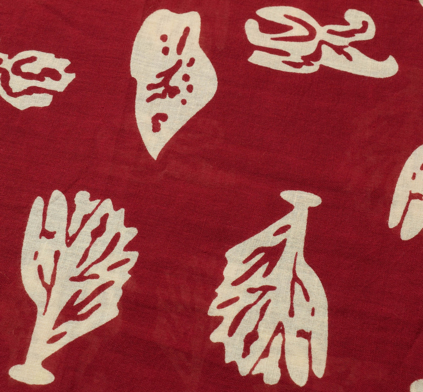 Sushila Vintage Dark Red Women Saree 100% Pure Cotton Printed Soft Craft Fabric