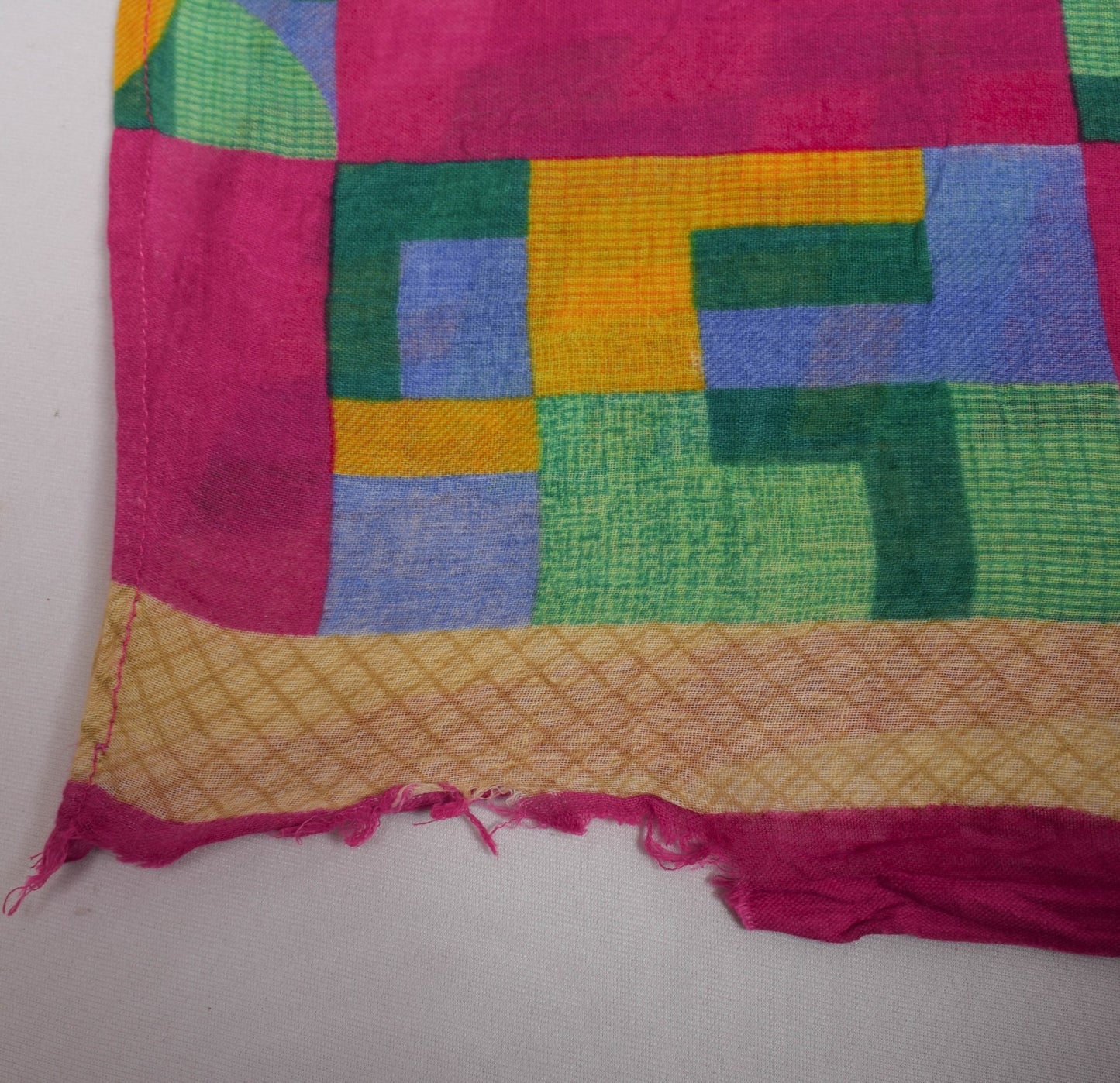 Sushila Vintage Dark Pink Women Saree 100% Pure Cotton Printed Soft Craft Fabric