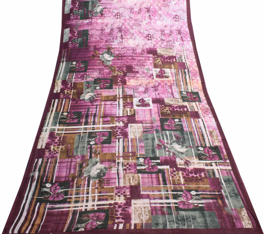 Sushila Vintage Multi-Color Stylish Saree 100% Pure Cotton Printed Craft Fabric