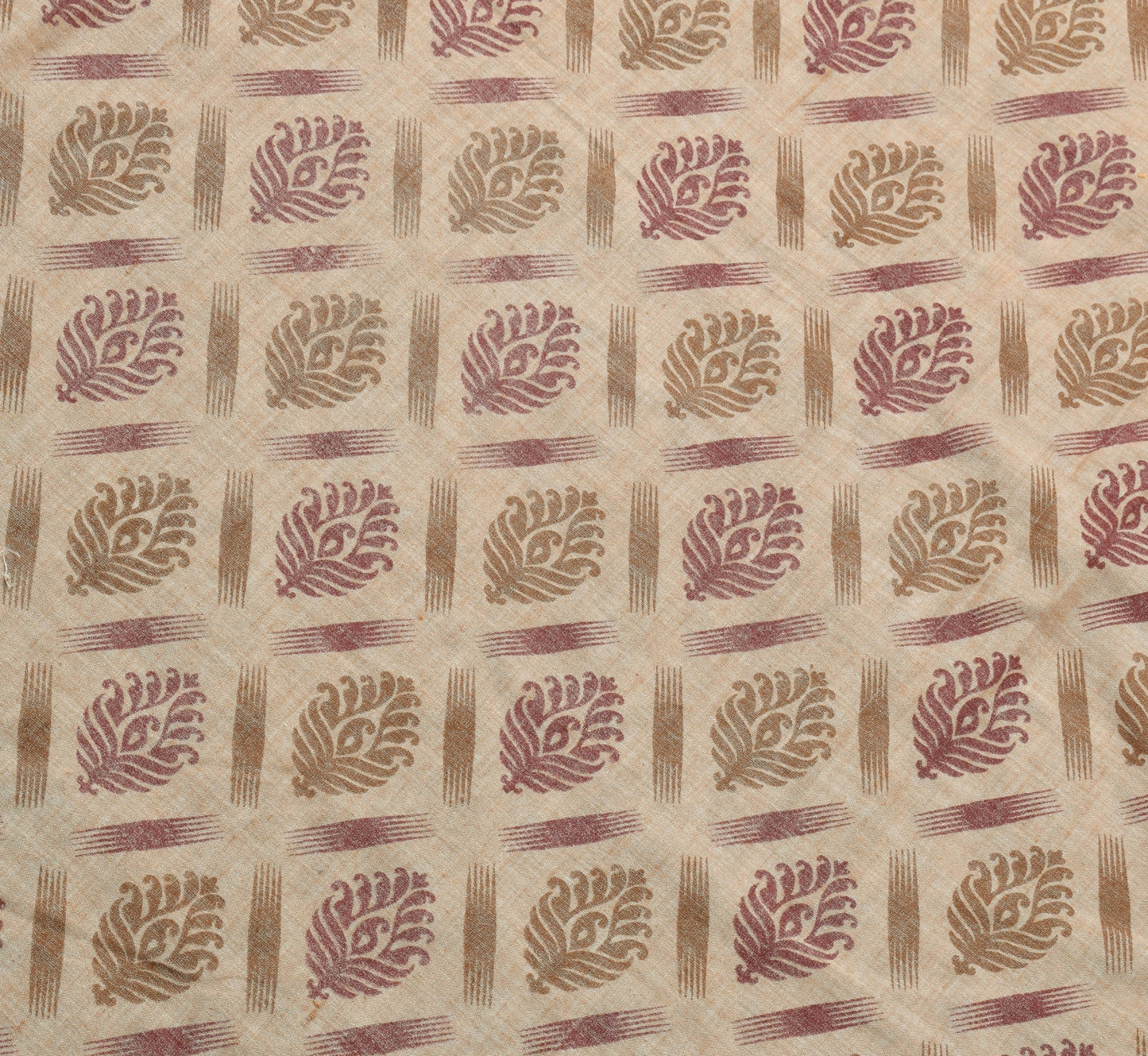 Sushila Vintage Brown Saree 100% Pure Cotton Printed Floral Soft Craft Fabric