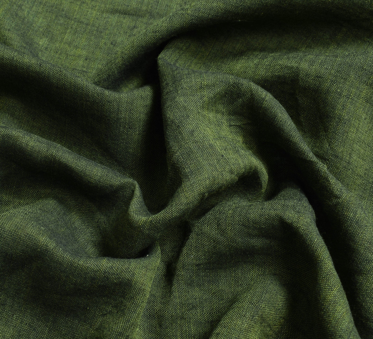 Sushila Vintage Green Saree 100% Pure Cotton Hand Block Printed Craft Fabric