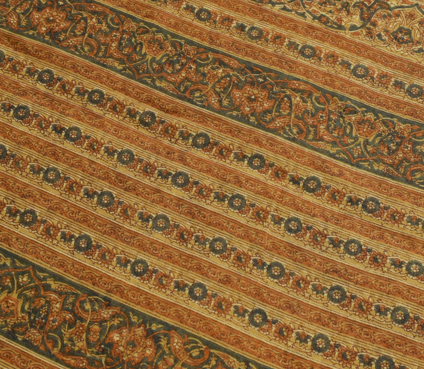 Sushila Vintage Floral Cream Saree 100% Pure Cotton Printed Soft Craft Fabric