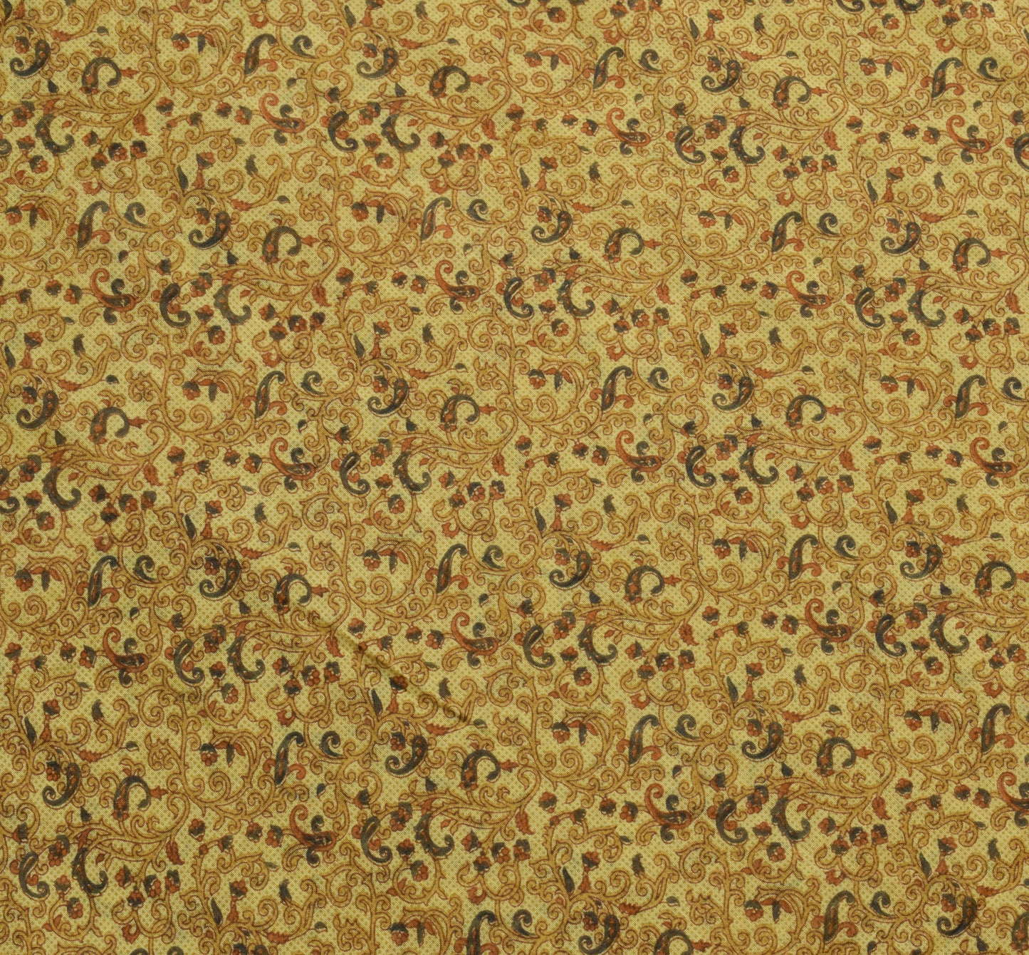 Sushila Vintage Floral Cream Saree 100% Pure Cotton Printed Soft Craft Fabric