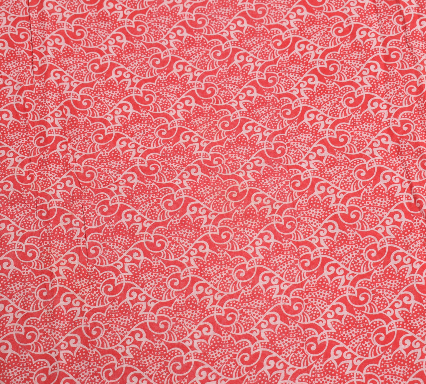 Sushila Vintage Daily Wear Saree 100%Pure Cotton Printed Red Floral Craft Fabric