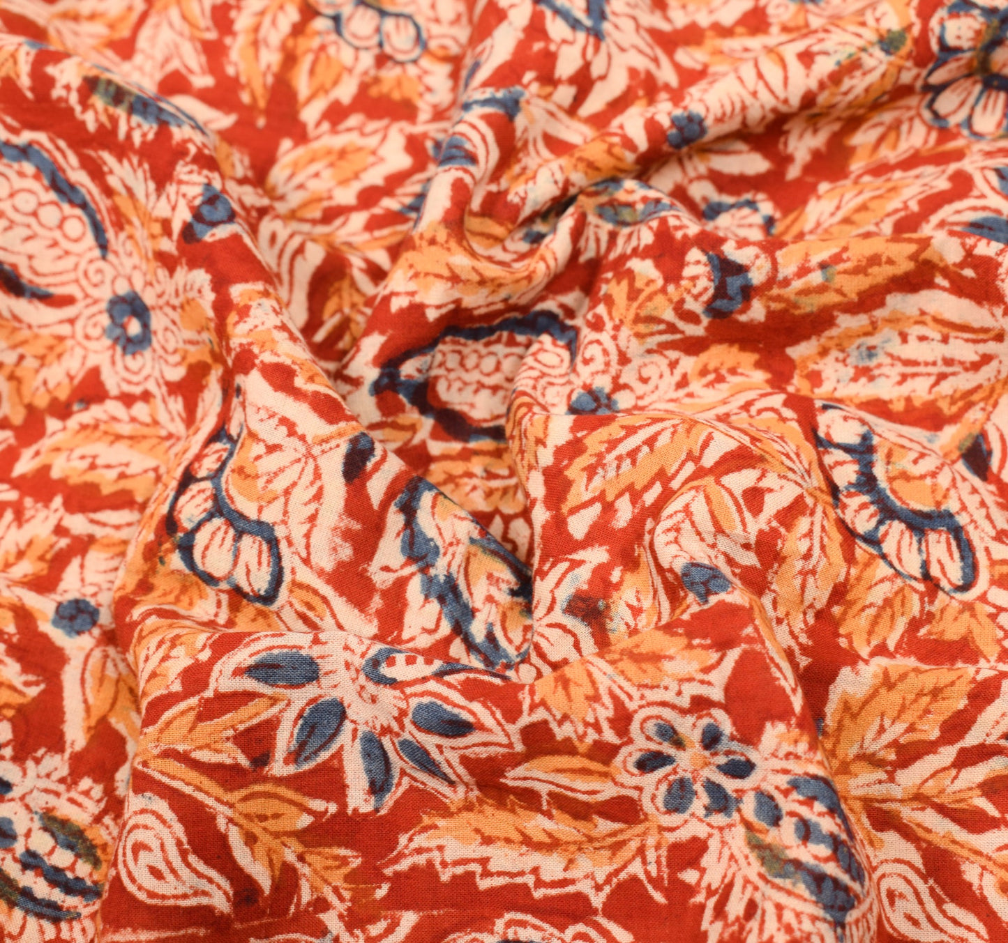 Sushila Vintage Real Ajrakh Print Saree Pure Cotton Red Handloom Sari Fabric