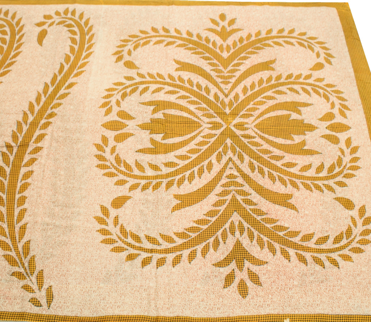 Sushila Vintage Floral Cream Saree 100% Pure Cotton Printed Soft Craft Fabric