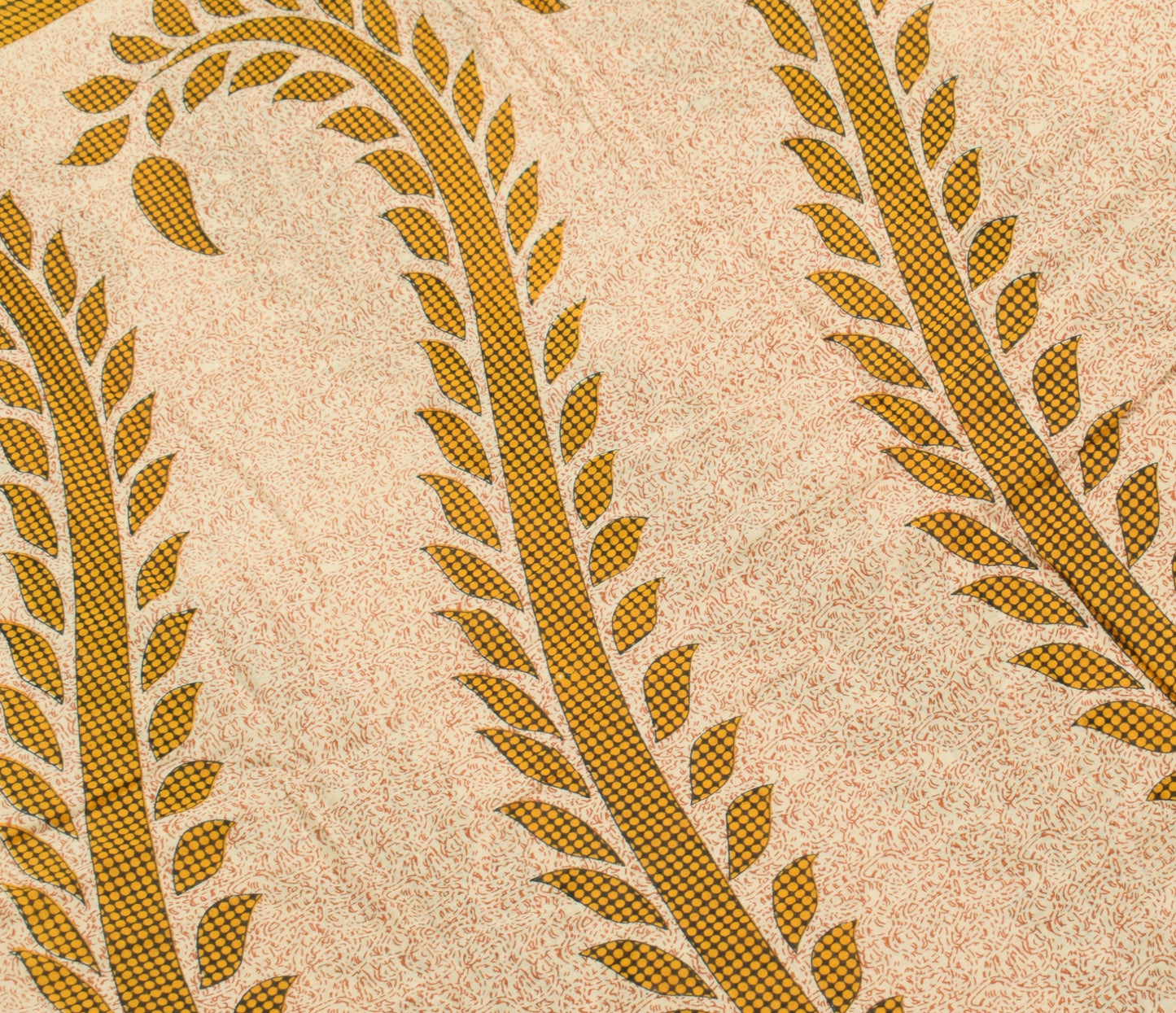 Sushila Vintage Floral Cream Saree 100% Pure Cotton Printed Soft Craft Fabric