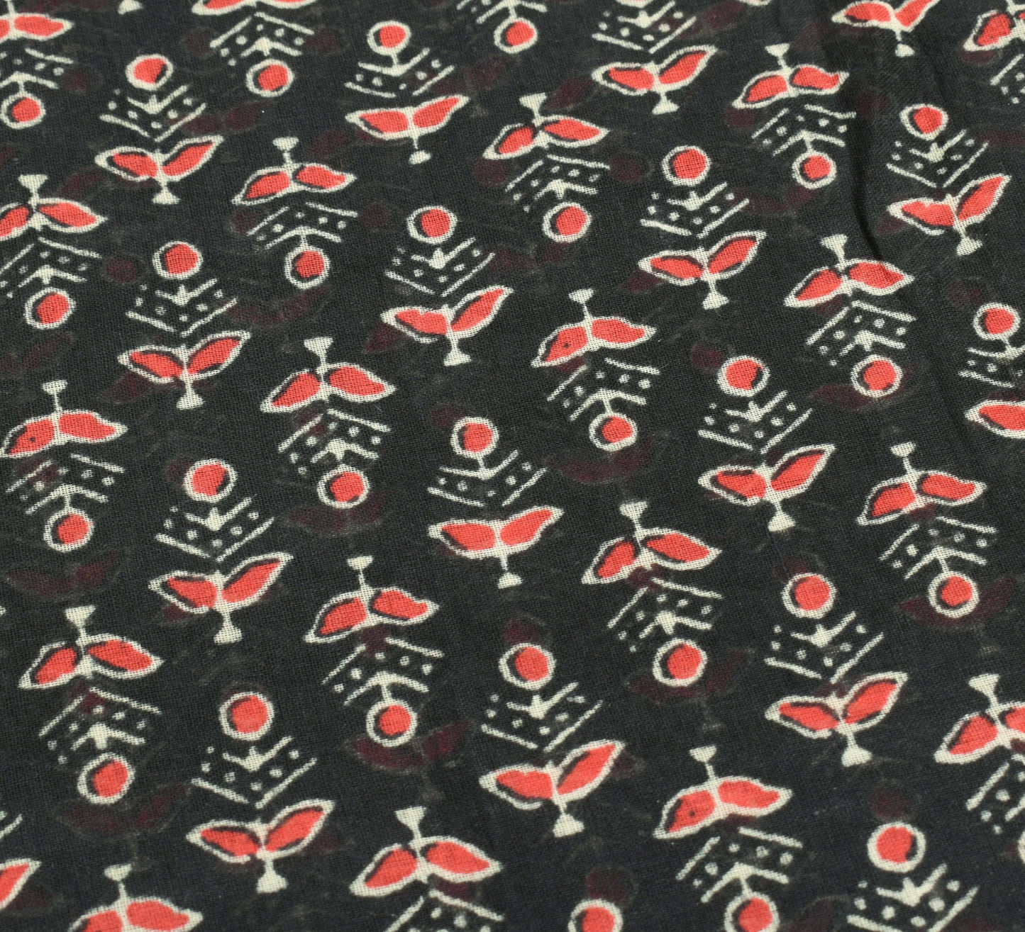 Sushila Vintage Floral Black Saree Pure Cotton Hand Block Printed Soft Fabric