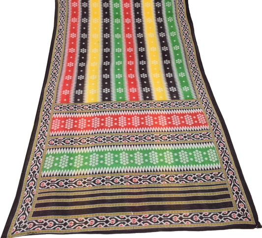Sushila Vintage Saree 100% Pure Cotton Printed Soft Multi-Color Craft Fabric