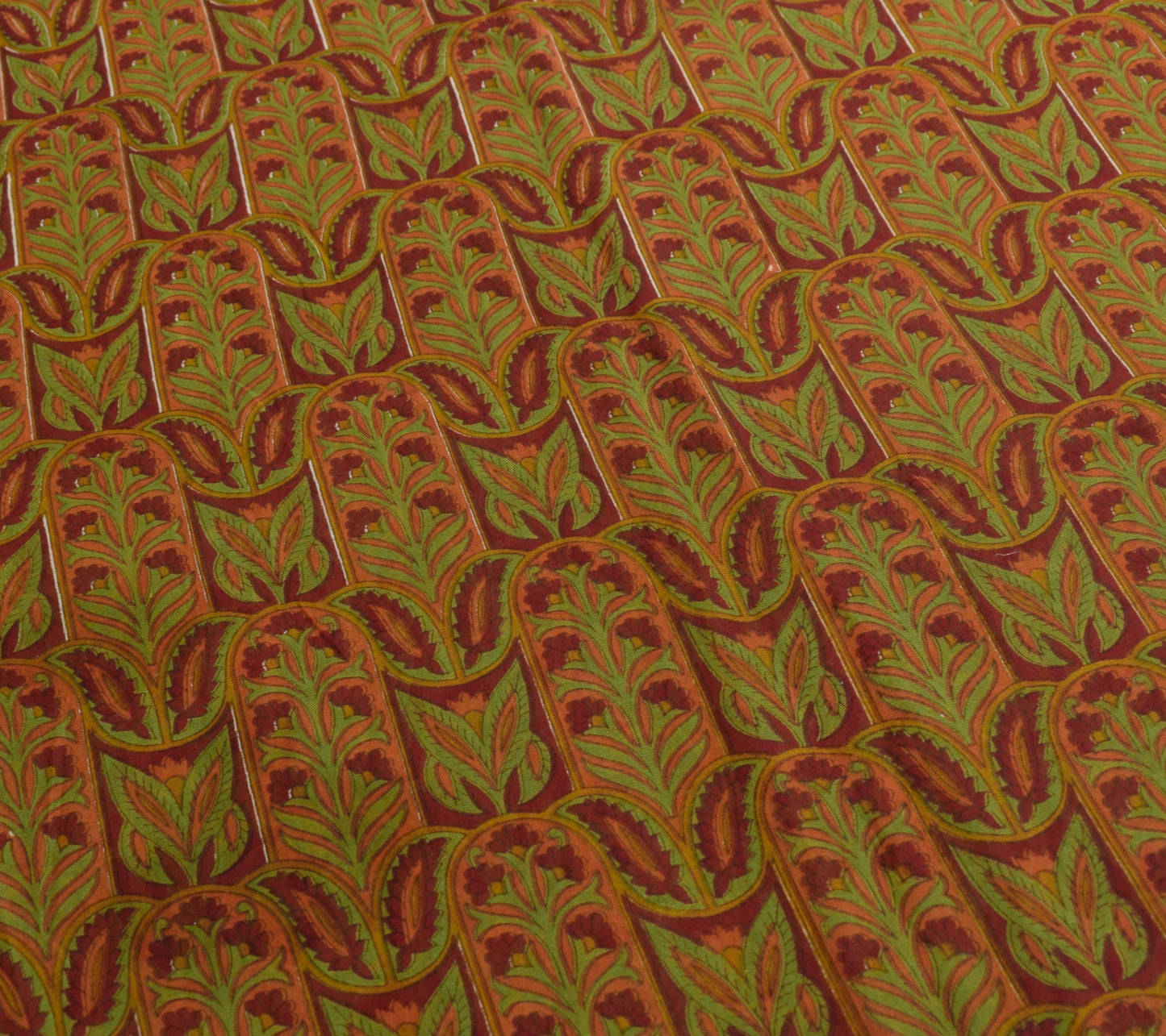 Sushila Vintage Maroon Floral Print Saree Zari Border Pure Cotton Soft Fabric