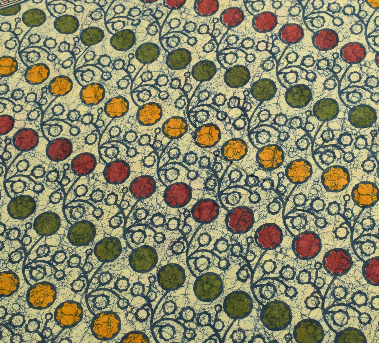 Sushila Vintage Cream Saree Pure Cotton Printed DailyWear Sari Soft Craft Fabric