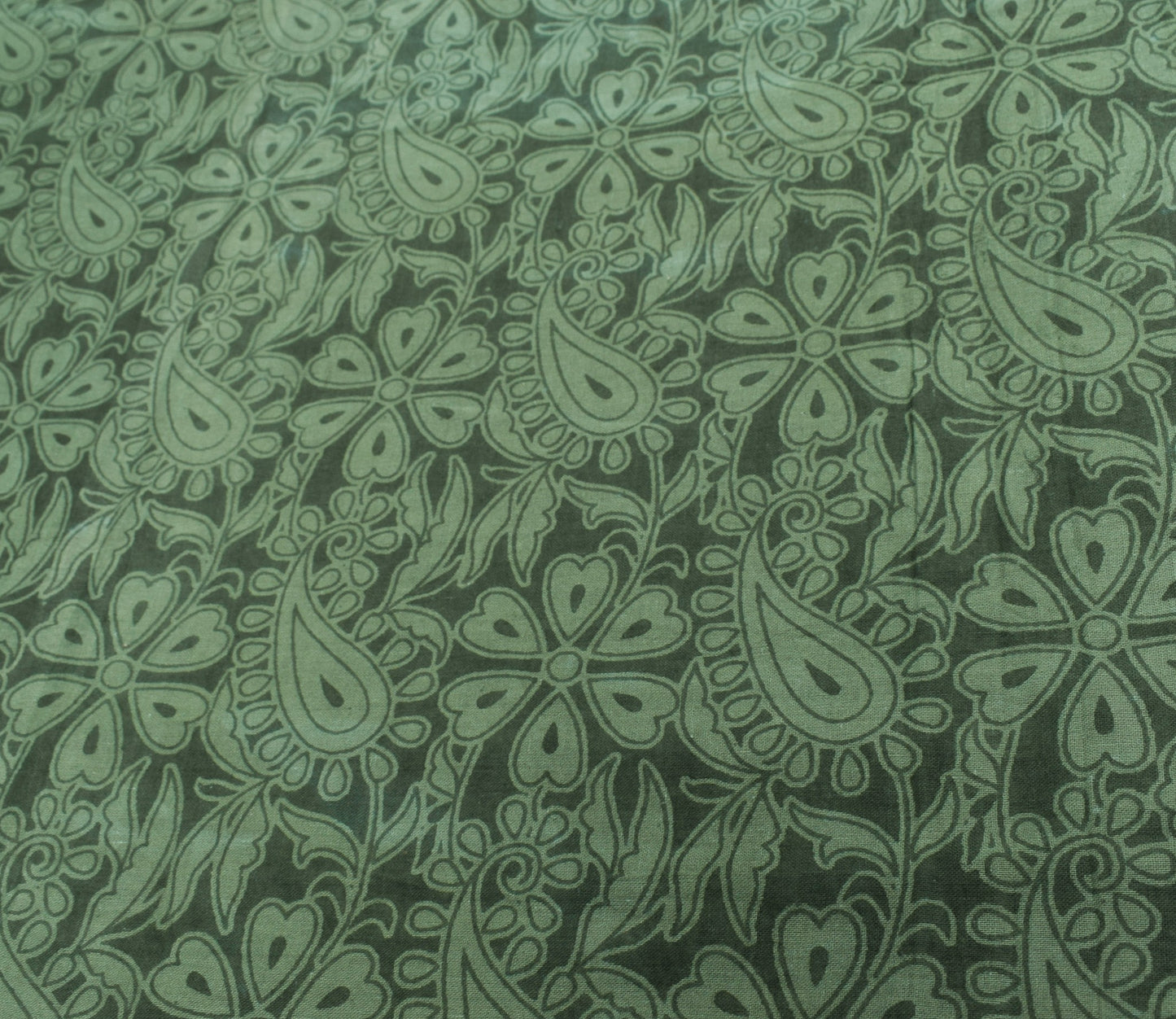 Sushila Vintage Dark Green Saree 100% Pure Cotton Printed Floral Soft Fabric