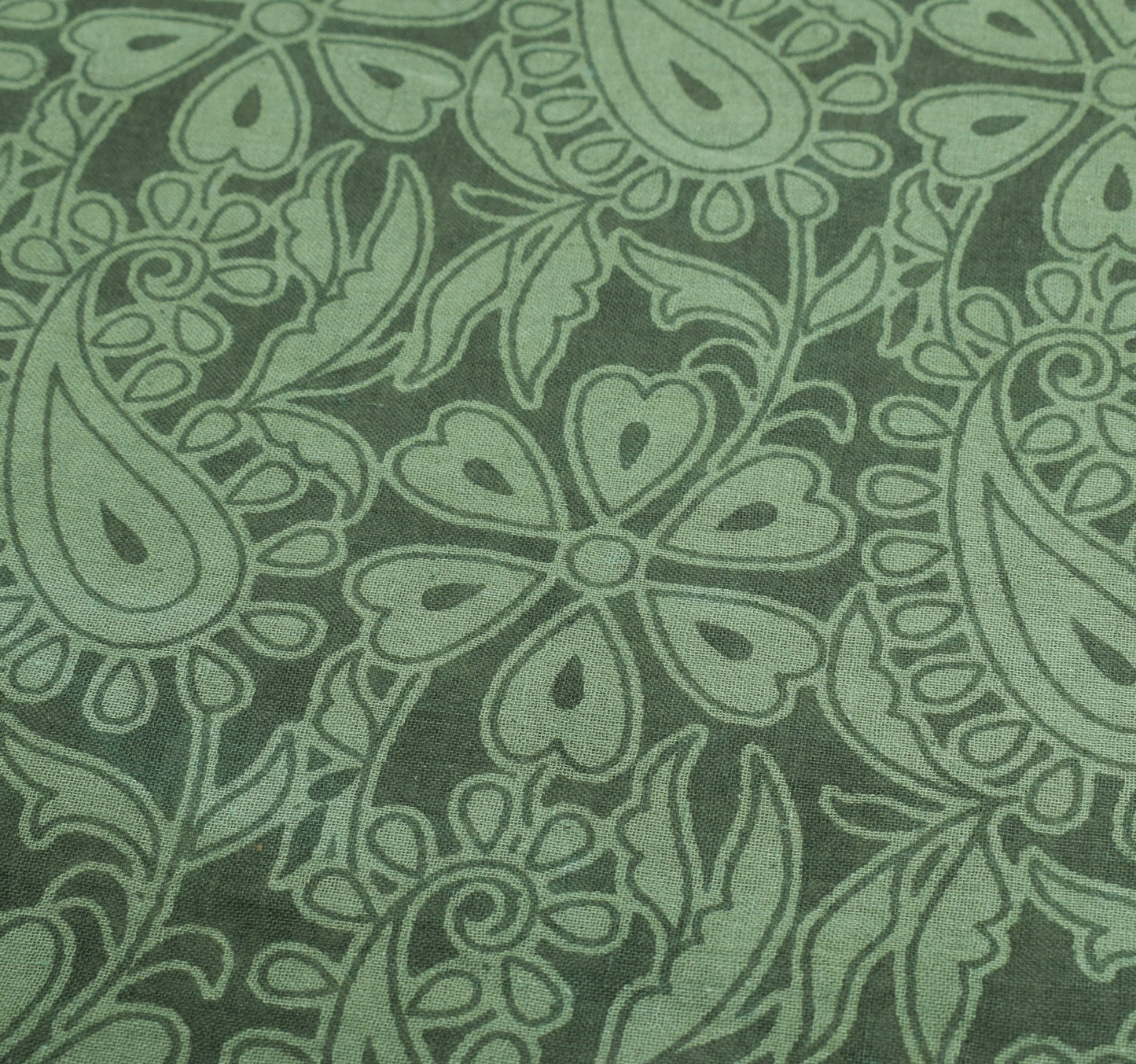 Sushila Vintage Dark Green Saree 100% Pure Cotton Printed Floral Soft Fabric