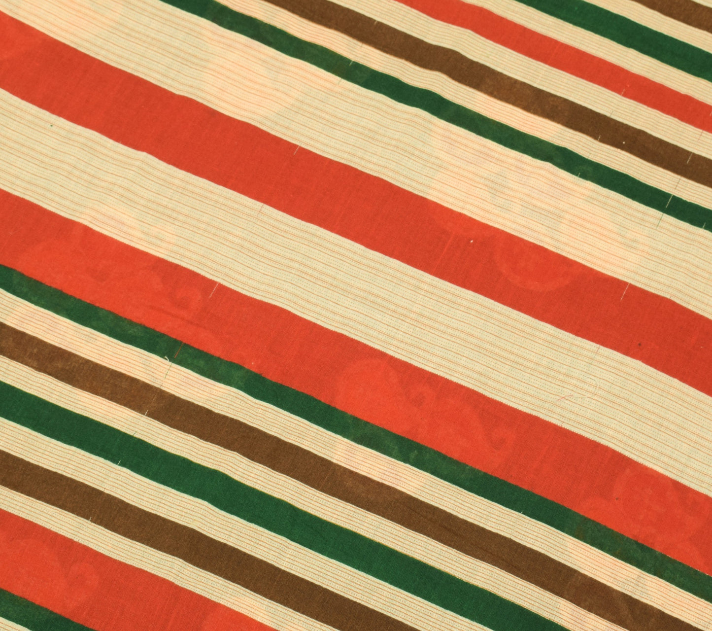 Sushila Vintage Dark Green Saree Pure Cotton Printed Soft Paisley Craft Fabric